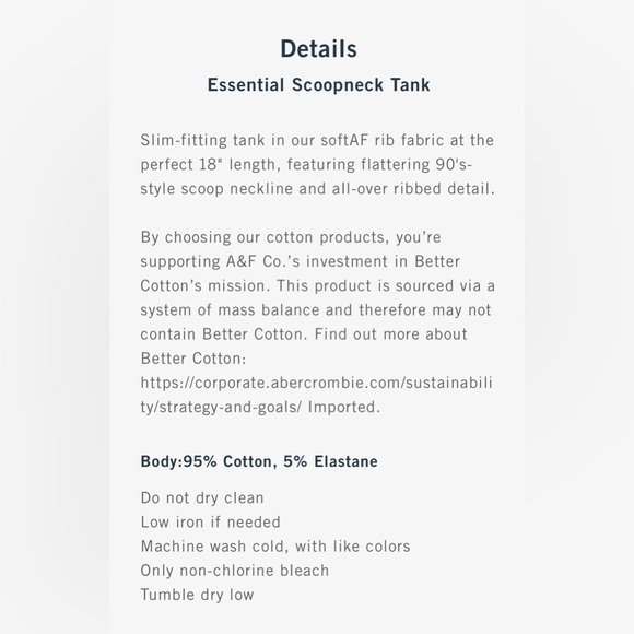 NWT 🆕 Abercrombie & Fitch Black Essentials Scoop Neck Tank - Picture 7 of 8